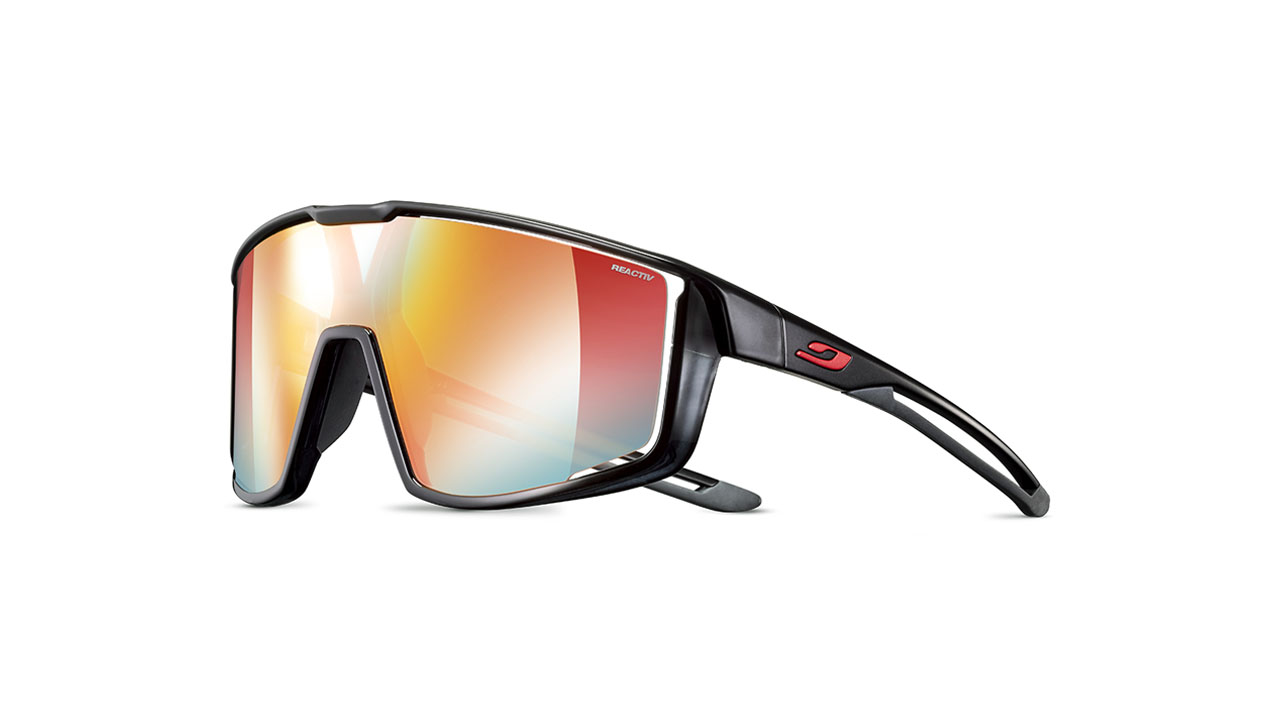 Paire de lunettes de soleil Julbo Js531 fury couleur noir - Côté à angle - Doyle
