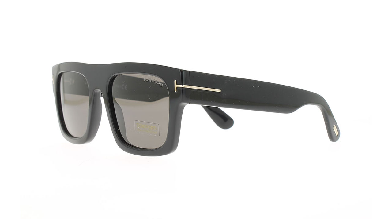 Paire de lunettes de soleil Tom-ford Tf711 /s couleur noir - Côté à angle - Doyle