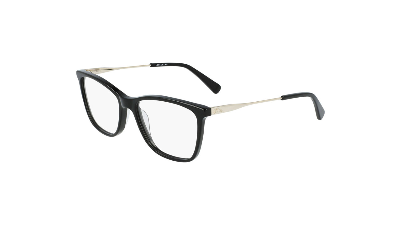 Paire de lunettes de vue Longchamp Lo2674 couleur noir - Côté à angle - Doyle