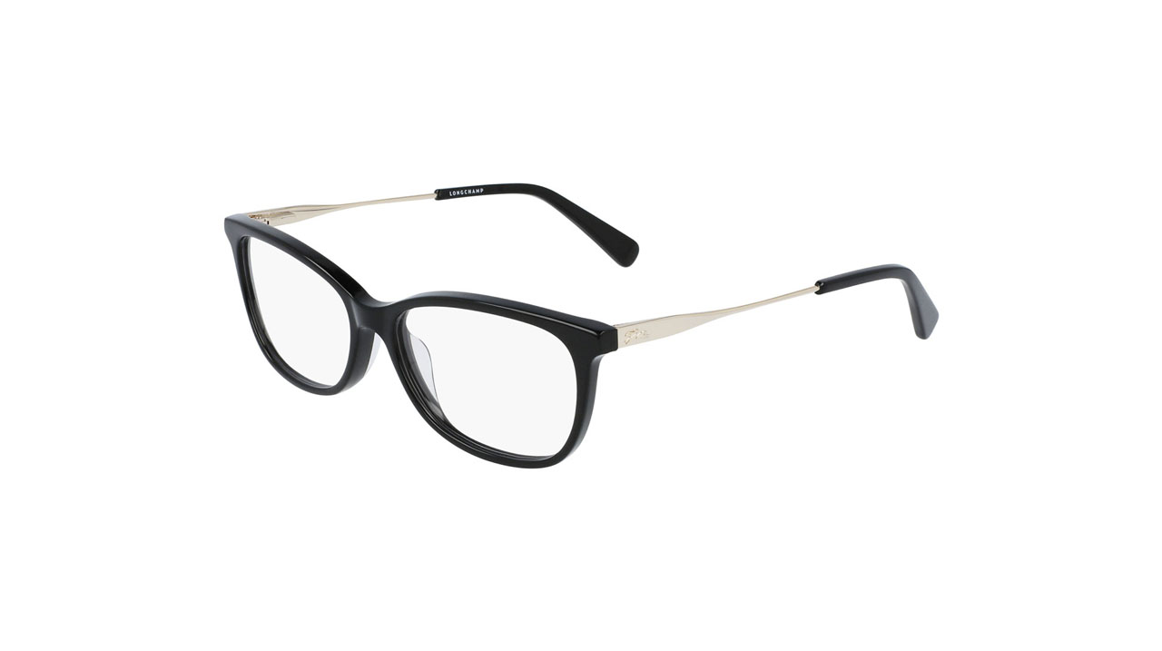 Paire de lunettes de vue Longchamp Lo2675 couleur noir - Côté à angle - Doyle