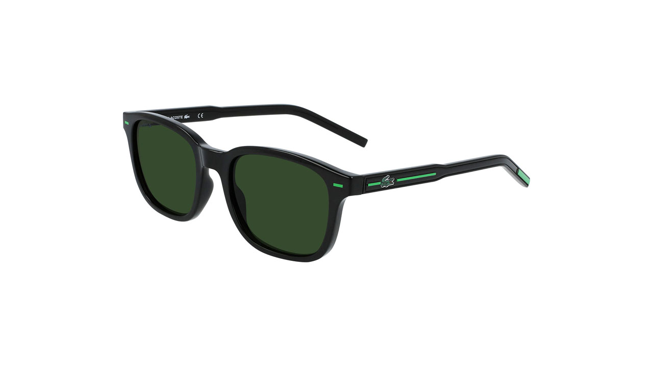 Paire de lunettes de soleil Lacoste L3639s couleur noir - Côté à angle - Doyle