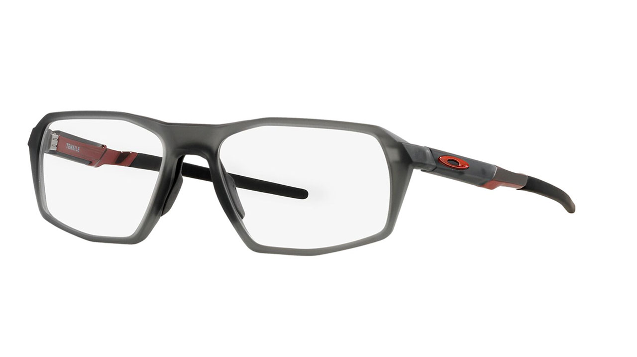 Paire de lunettes de vue Oakley Tensile ox8170-0254 couleur gris - Côté à angle - Doyle