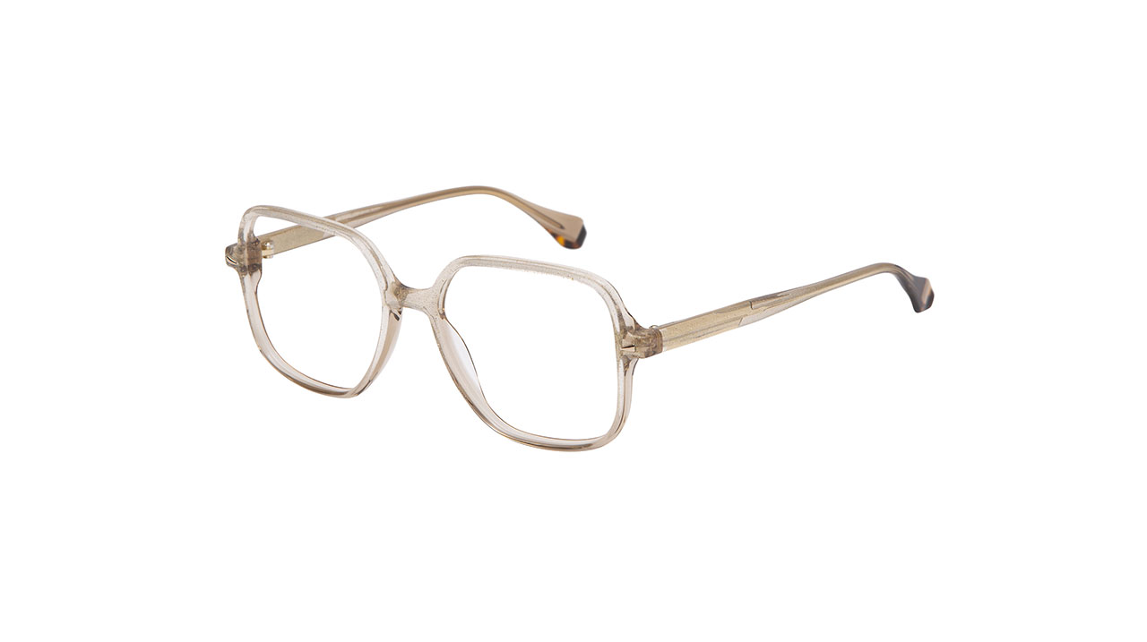 Paire de lunettes de vue Gigi-studios Kim couleur sable - Côté à angle - Doyle