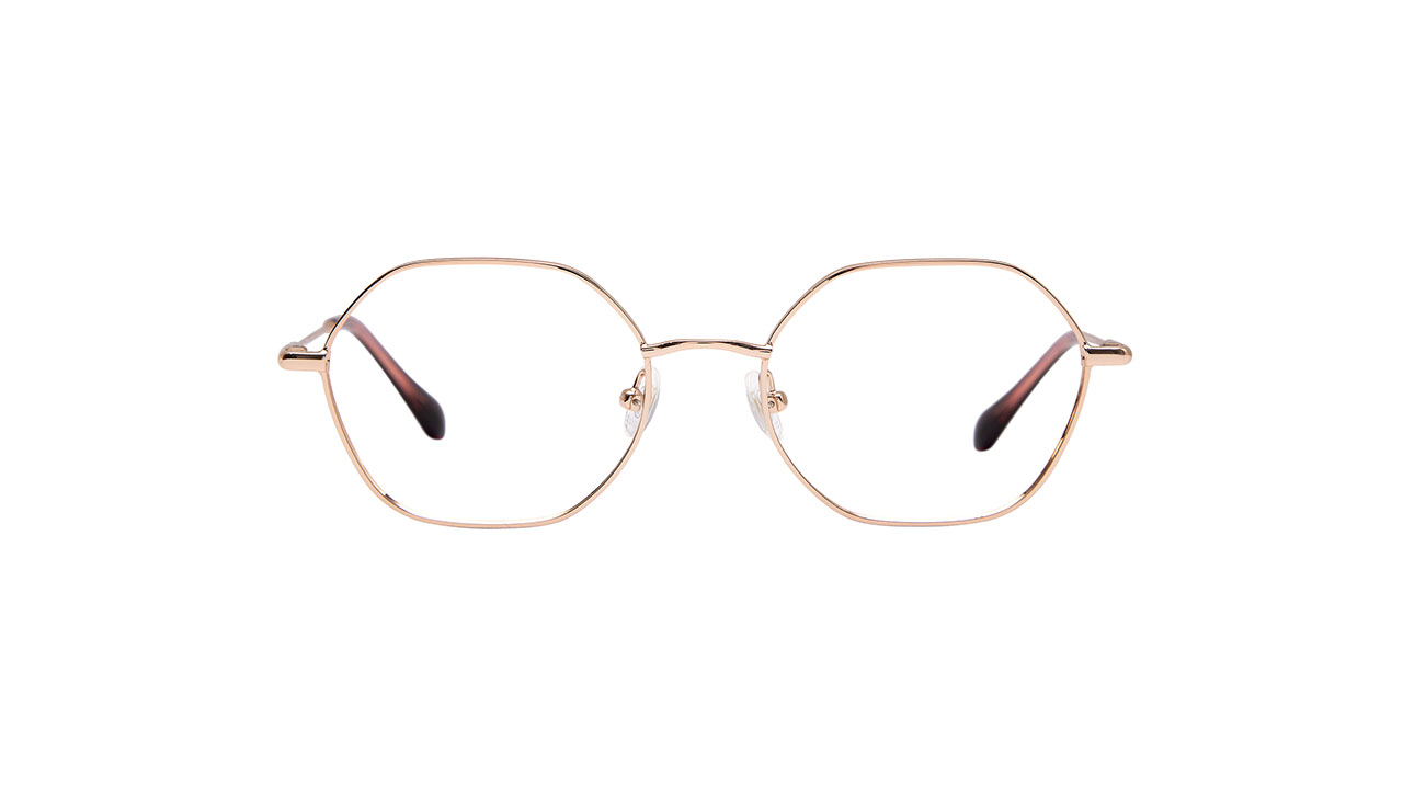 Paire de lunettes de vue Gigi-studios Almond couleur or rose - Doyle