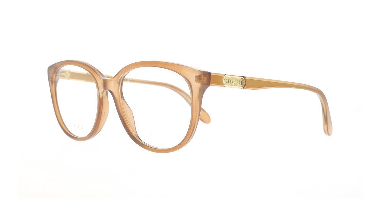 Paire de lunettes de vue Gucci Gg0791o couleur sable - Côté à angle - Doyle