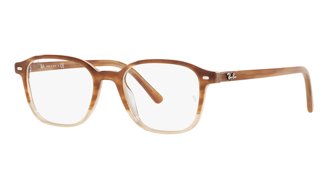 Paire de lunettes de vue Ray-ban Rx5393 couleur brun - Côté à angle - Doyle