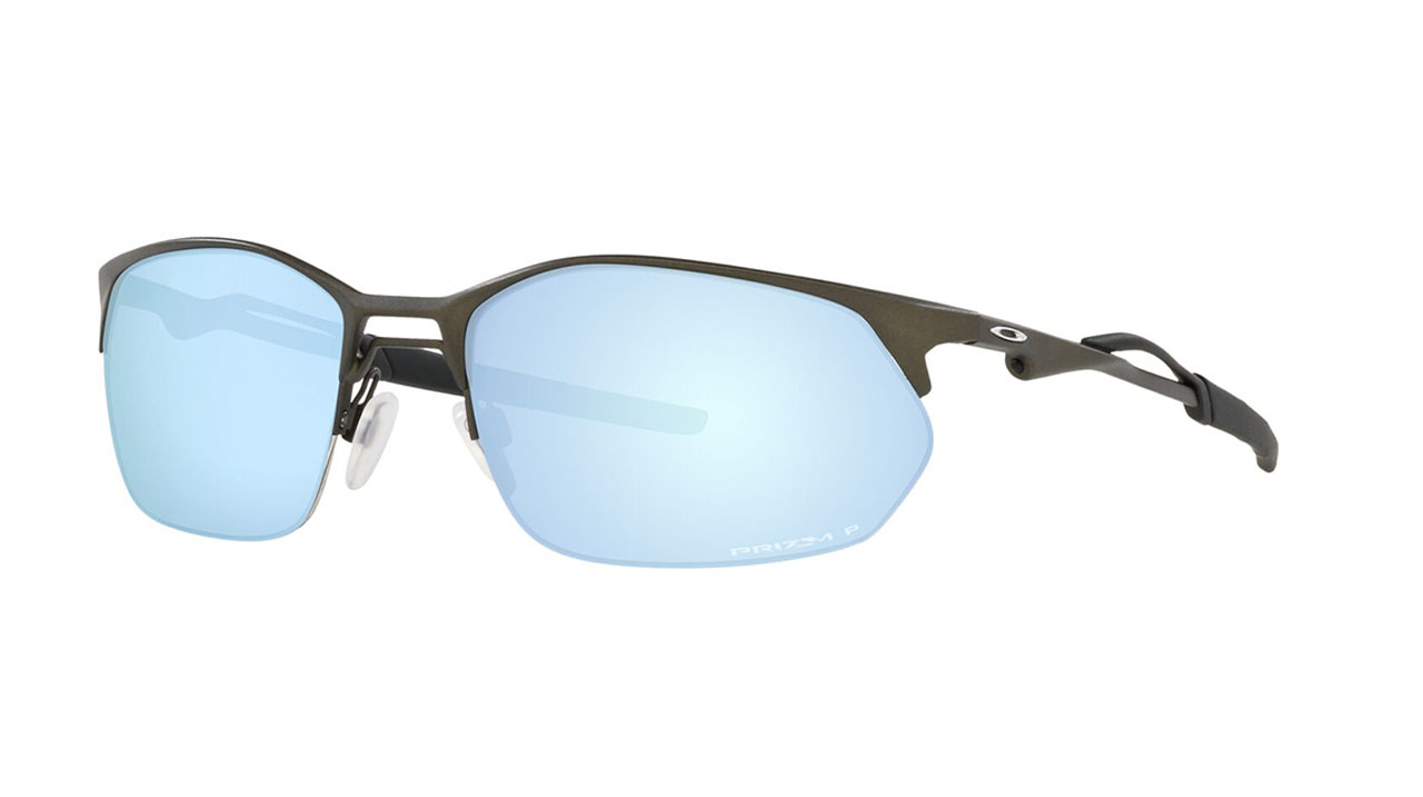 Paire de lunettes de soleil Oakley Wire tap 2.0 004145-0660 couleur noir - Côté à angle - Doyle