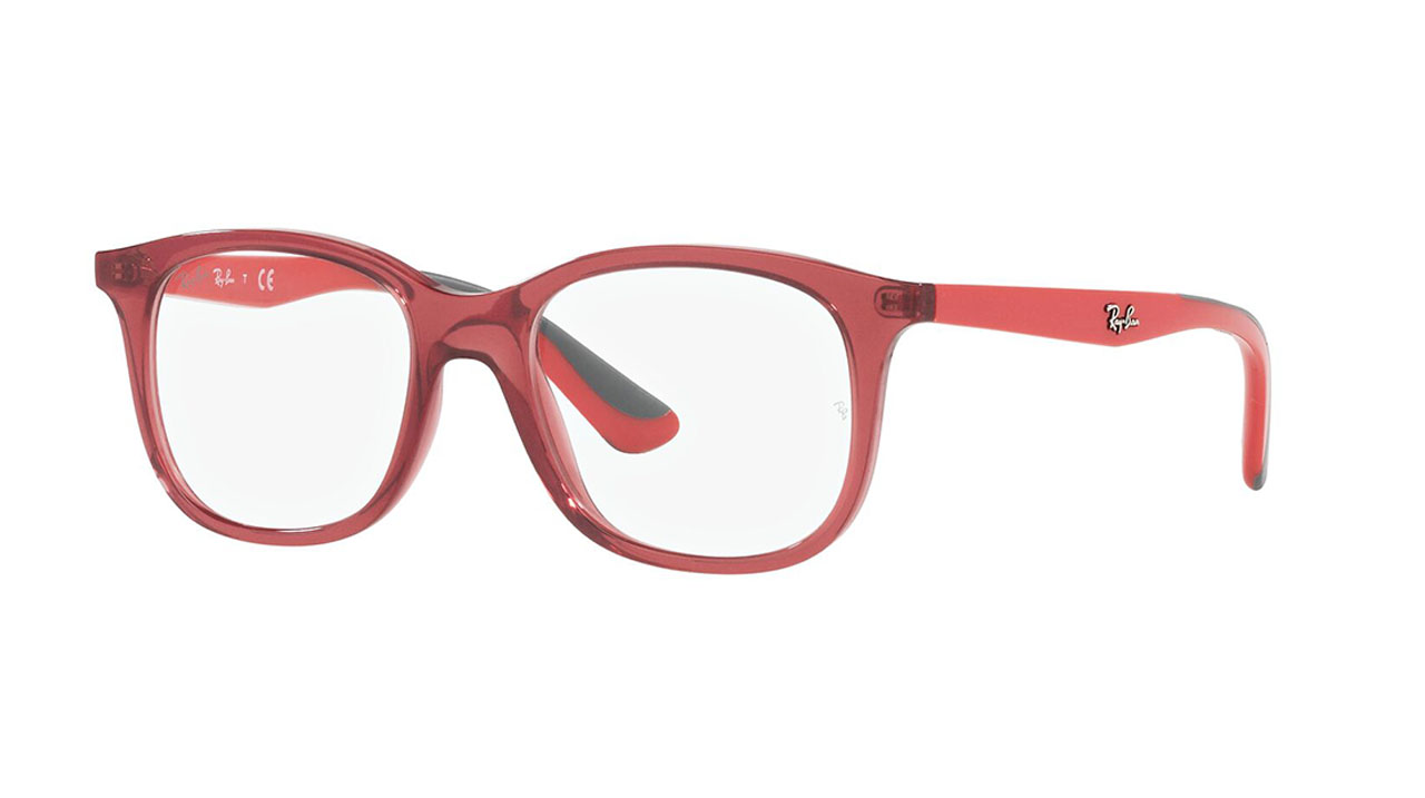 Paire de lunettes de vue Ray-ban Ry1604 couleur rouge - Côté à angle - Doyle
