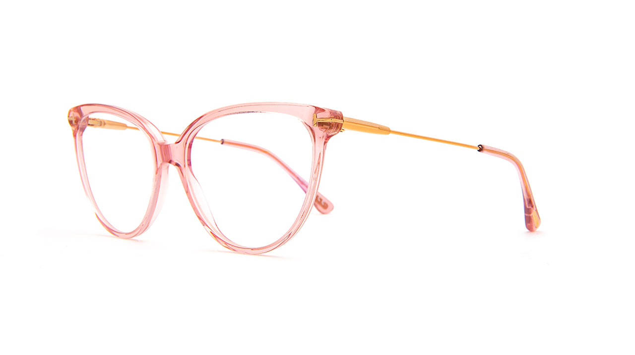 Paire de lunettes de vue Tom-ford Tf5688-b couleur rose - Côté à angle - Doyle