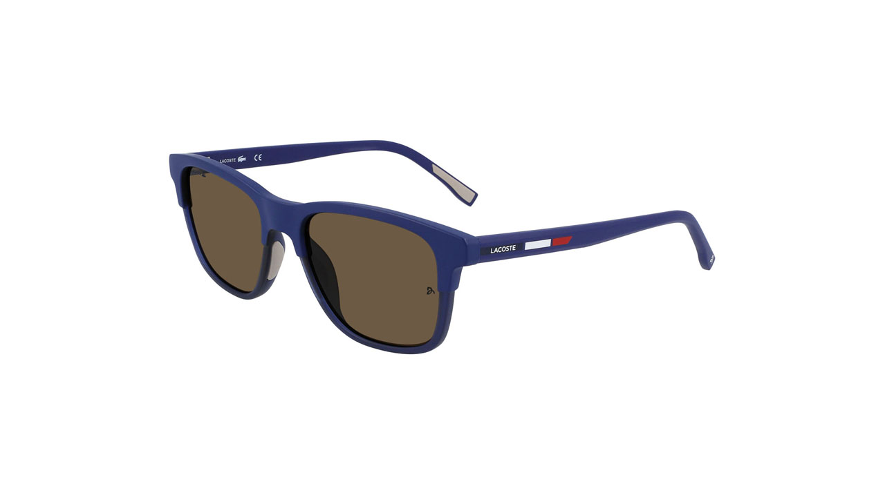 Paire de lunettes de soleil Lacoste L607snd couleur marine - Côté à angle - Doyle