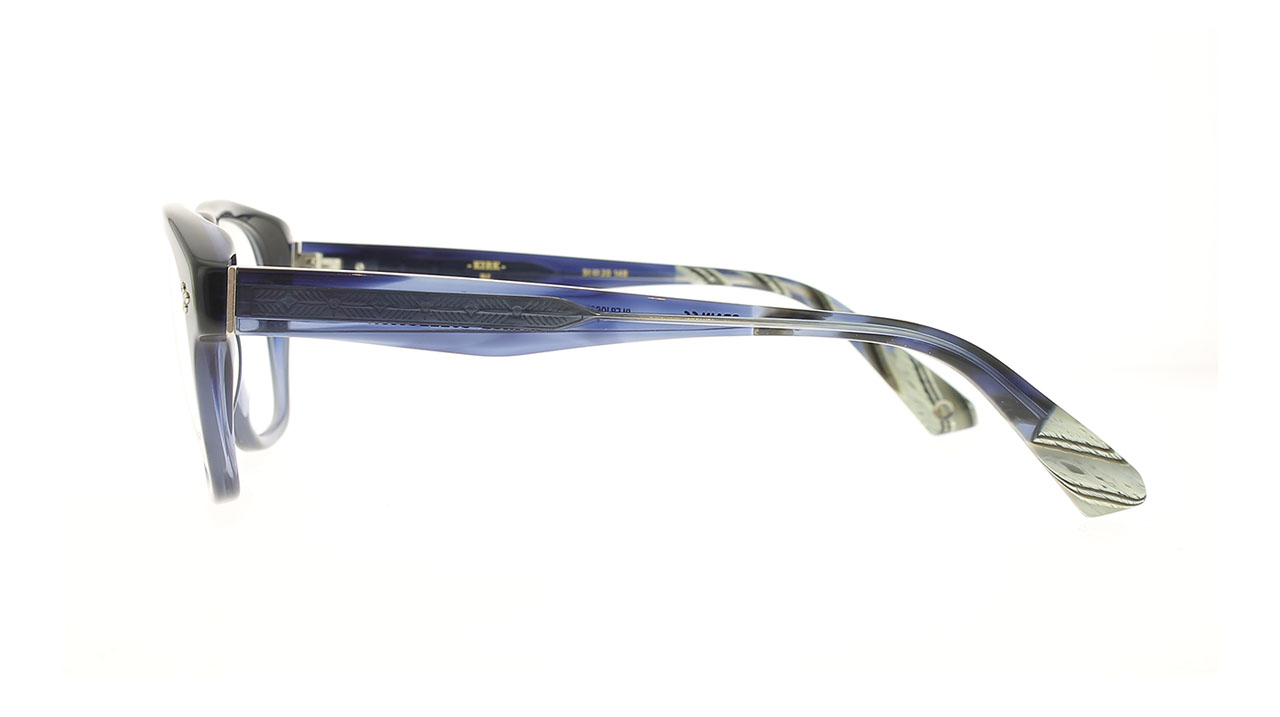 Paire de lunettes de vue Etnia-vintage Kirk couleur marine - Côté droit - Doyle