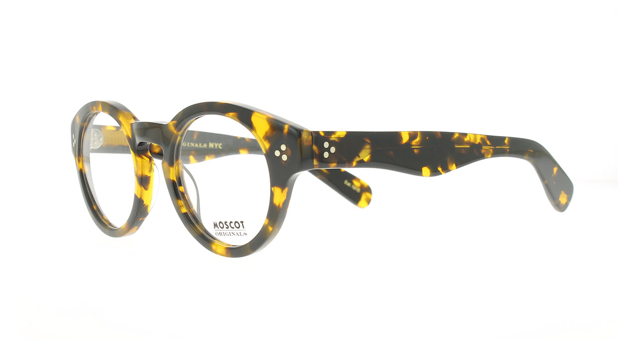 Paire de lunettes de vue Moscot Grunya couleur brun - Côté à angle - Doyle