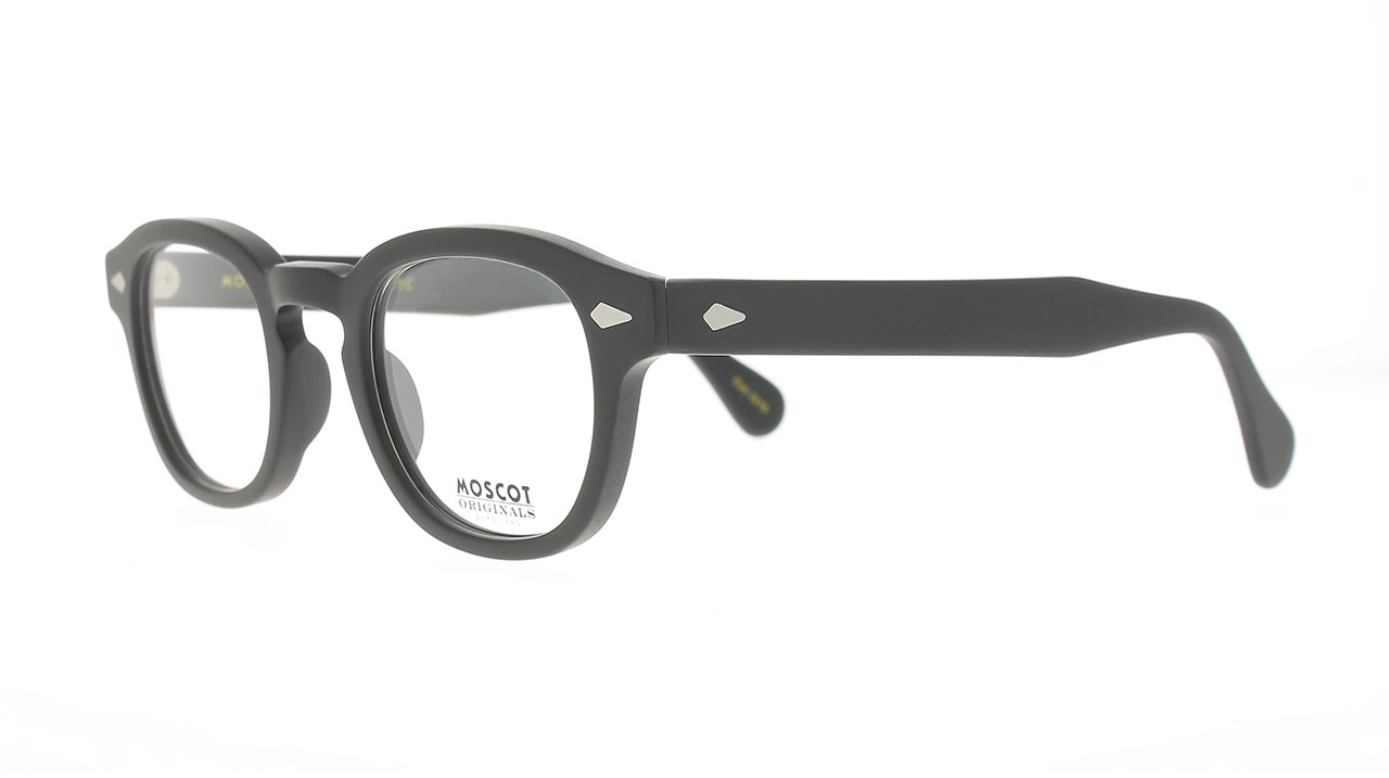 Paire de lunettes de vue Moscot Lemtosh couleur noir - Côté à angle - Doyle