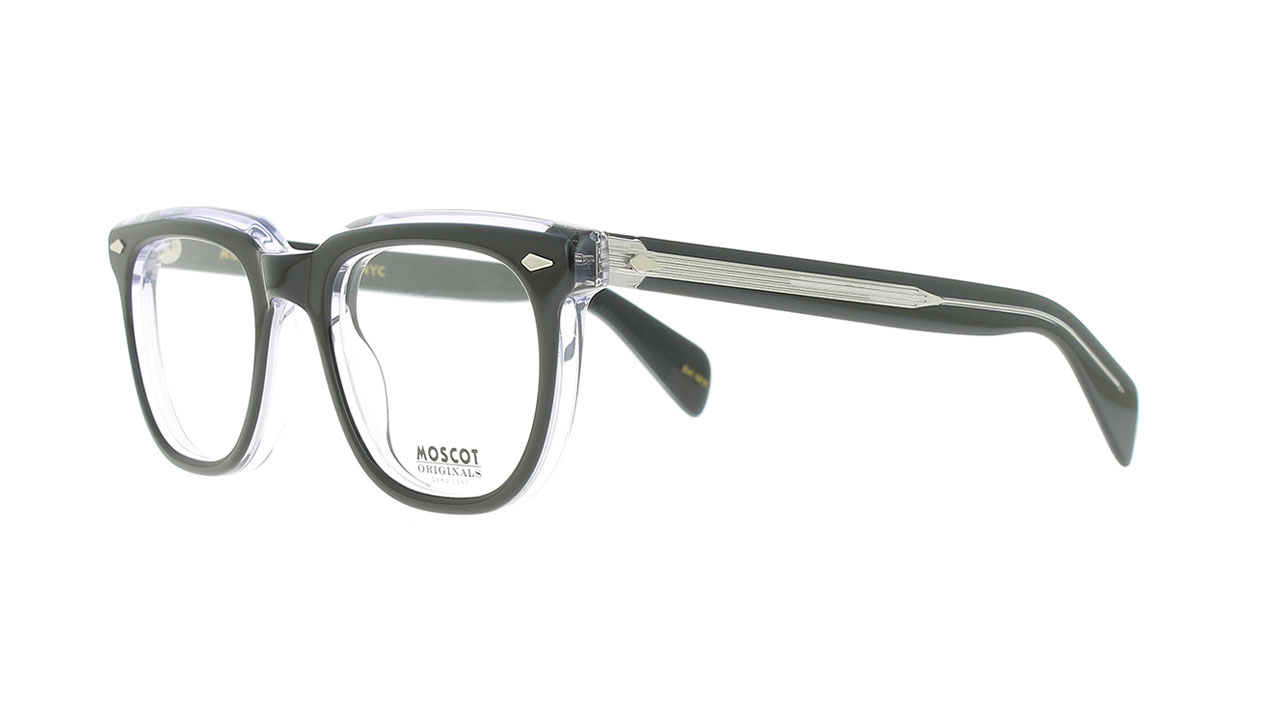 Paire de lunettes de vue Moscot Yontif couleur noir - Côté à angle - Doyle