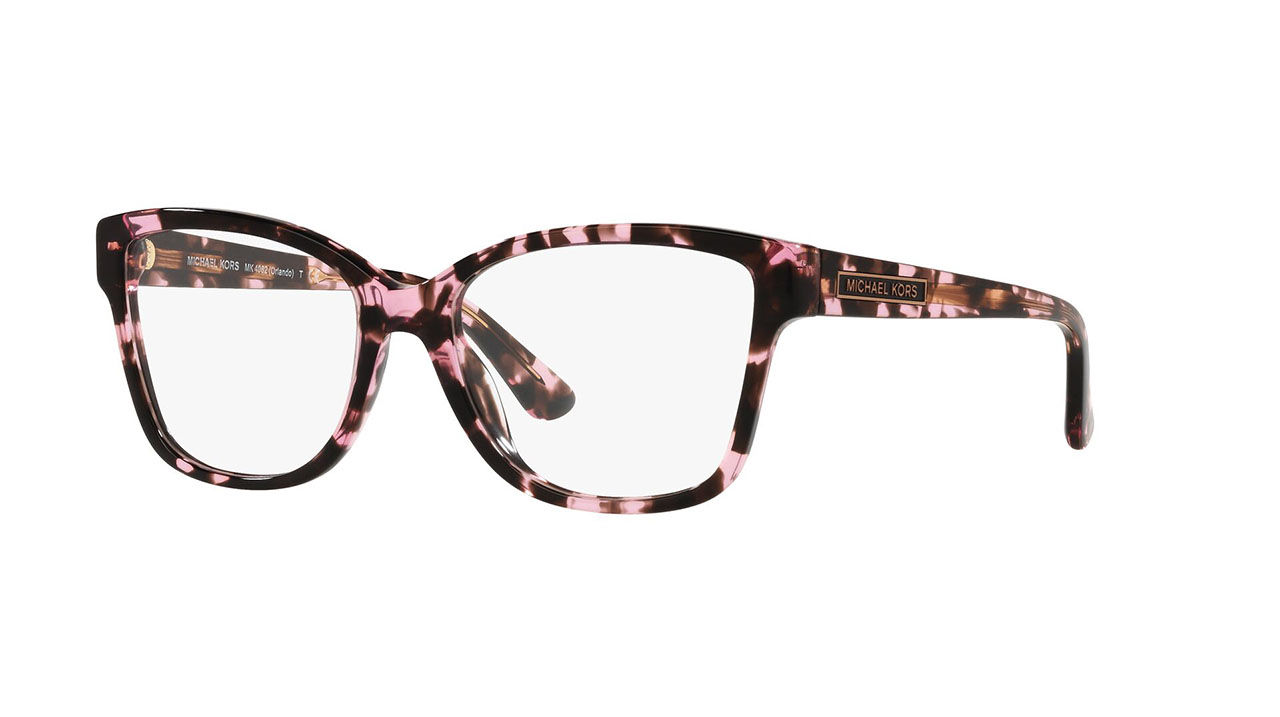 Paire de lunettes de vue Michael-kors Mk4082 couleur rose - Côté à angle - Doyle