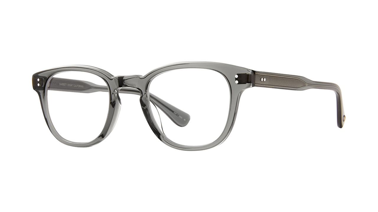 Paire de lunettes de vue Garrett-leight Douglas couleur gris - Côté à angle - Doyle