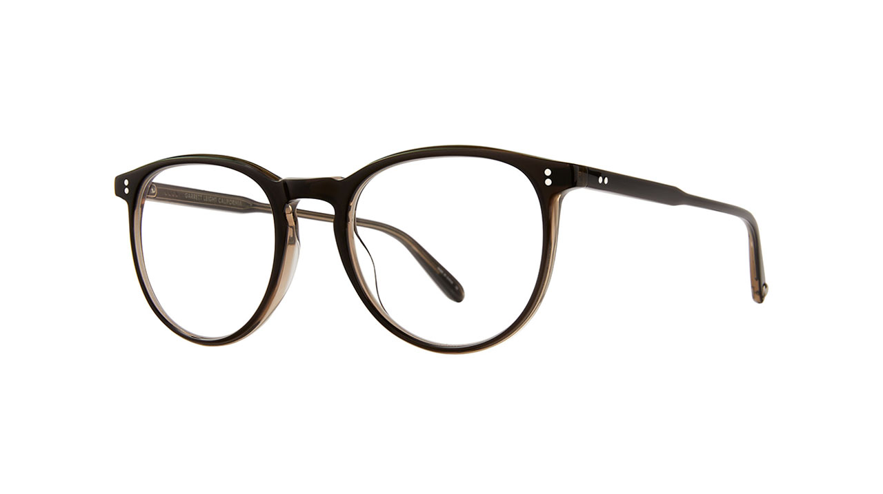 Paire de lunettes de vue Garrett-leight Rennie couleur noir - Côté à angle - Doyle