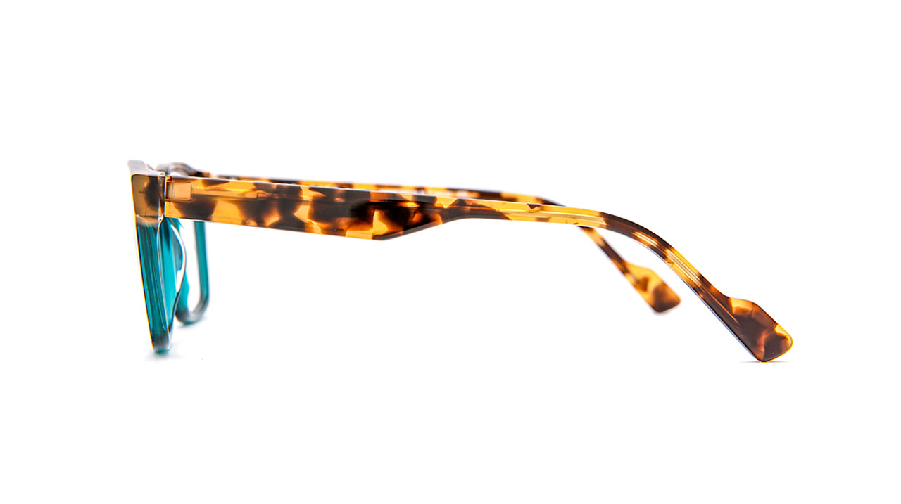 Paire de lunettes de vue Face-a-face Keith 1 couleur turquoise - Côté droit - Doyle