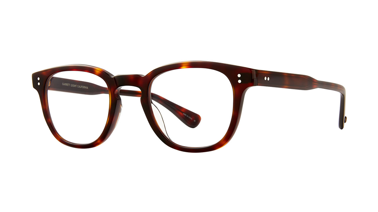 Paire de lunettes de vue Garrett-leight Douglas couleur brun - Côté à angle - Doyle