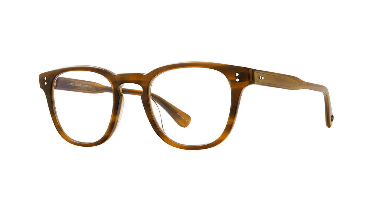 Paire de lunettes de vue Garrett-leight Douglas couleur bronze - Côté à angle - Doyle