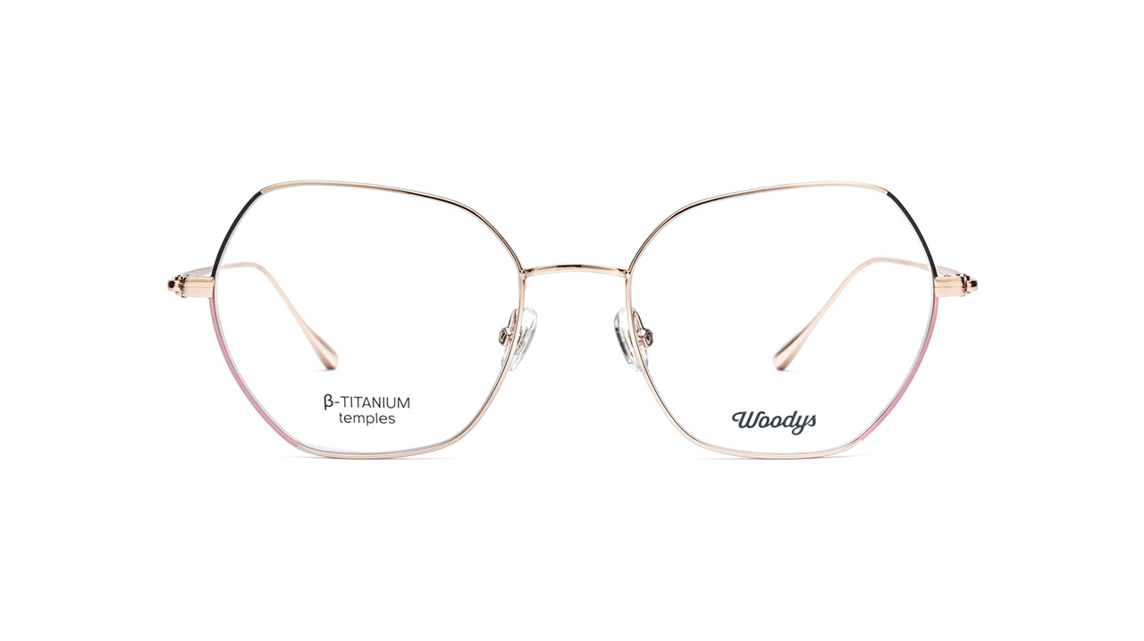 Paire de lunettes de vue Woodys Aye couleur or rose - Doyle