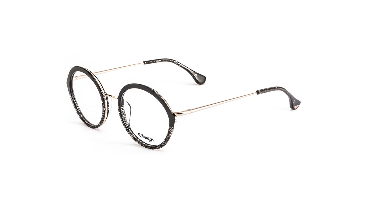 Paire de lunettes de vue Woodys Racoon couleur noir - Côté à angle - Doyle