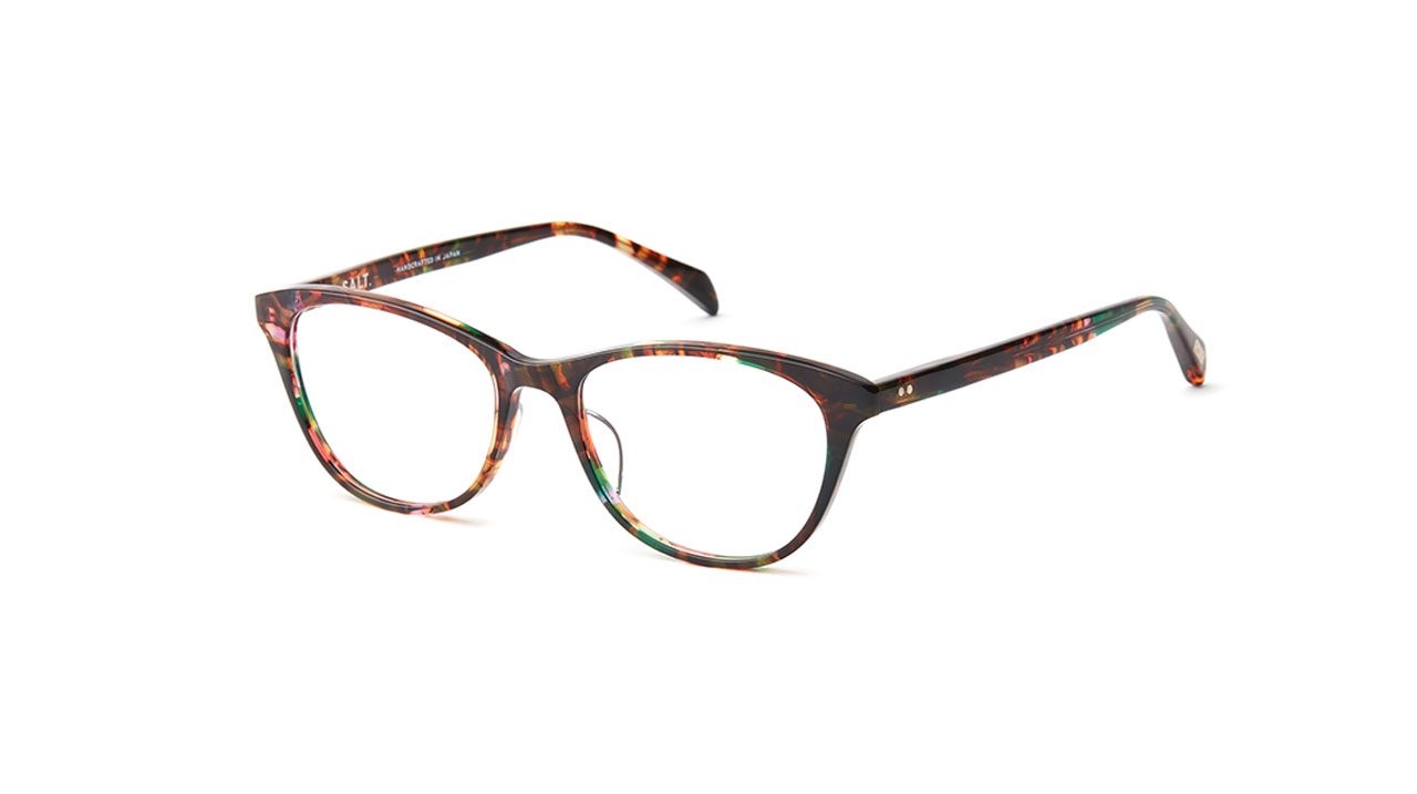 Paire de lunettes de vue Salt Fran couleur vert - Côté à angle - Doyle