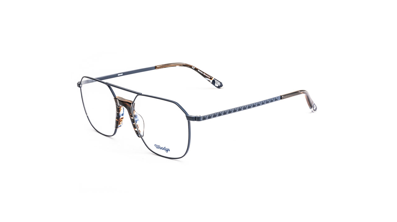 Paire de lunettes de vue Woodys Zizek couleur noir - Côté à angle - Doyle