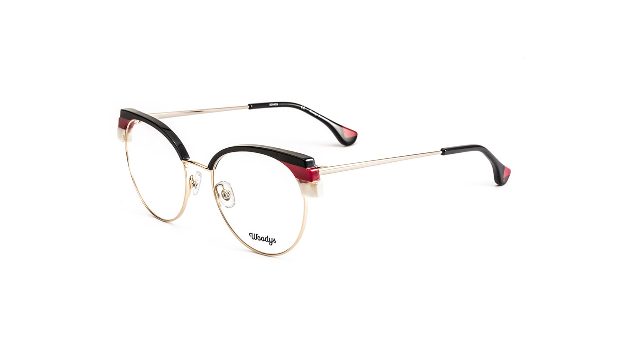 Paire de lunettes de vue Woodys Jellyfish couleur noir - Côté à angle - Doyle