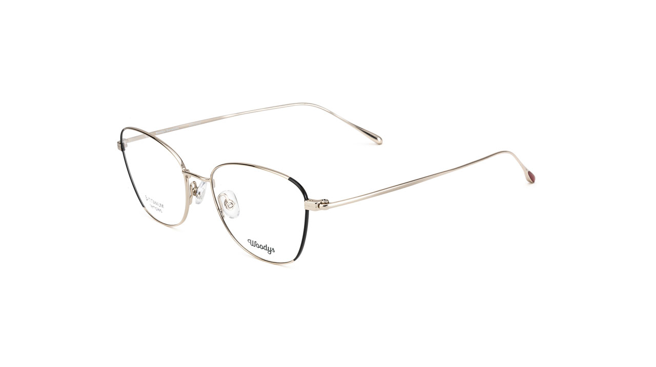Paire de lunettes de vue Woodys Korat couleur noir - Côté à angle - Doyle