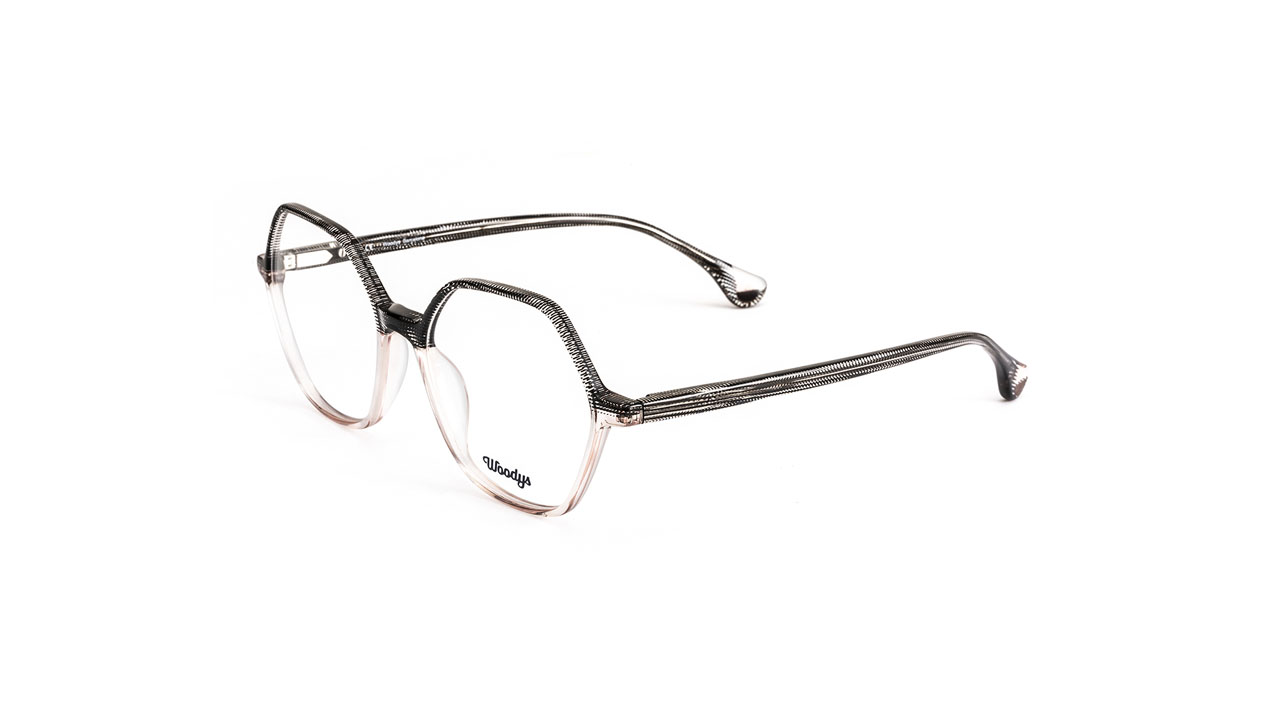 Paire de lunettes de vue Woodys Ginger couleur sable - Côté à angle - Doyle