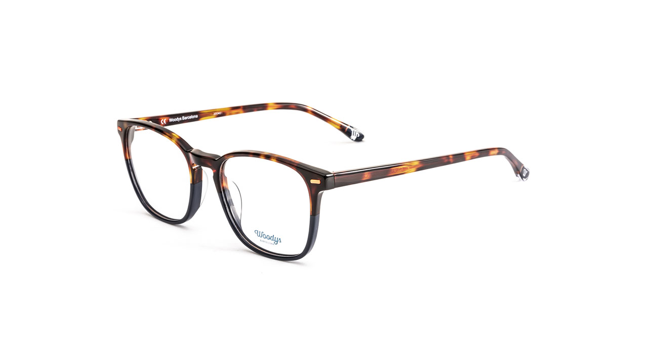 Paire de lunettes de vue Woodys Rene couleur brun - Côté à angle - Doyle