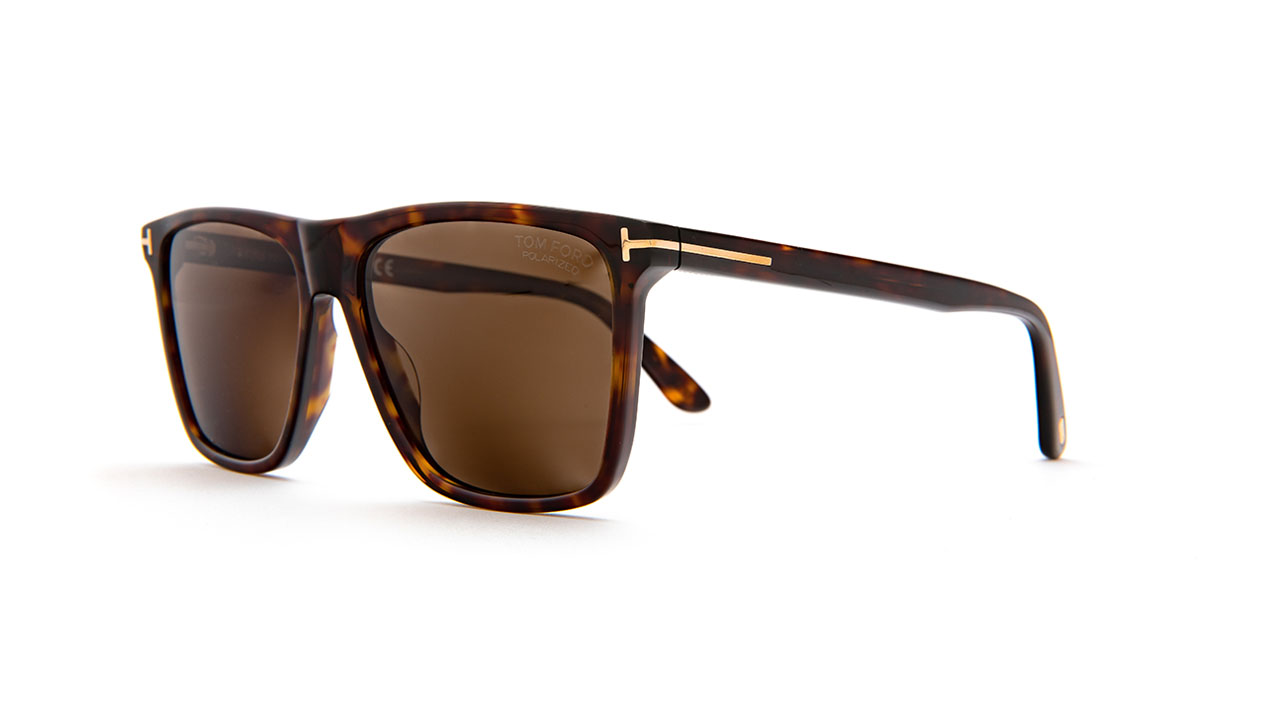 Paire de lunettes de soleil Tom-ford Tf832 /s couleur brun - Côté à angle - Doyle