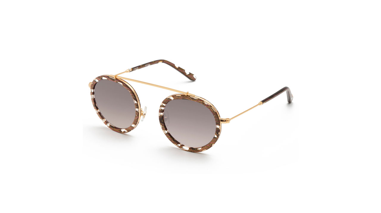Paire de lunettes de soleil Krewe Conti /s couleur or - Côté à angle - Doyle