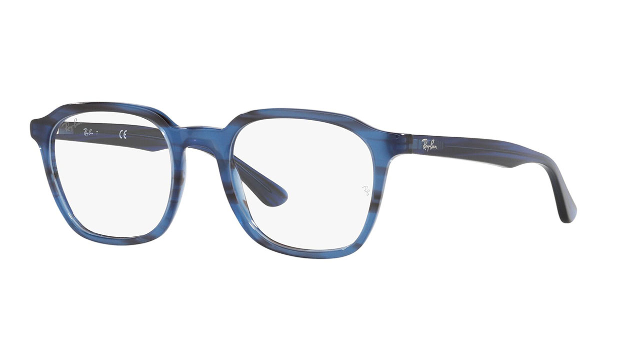 Paire de lunettes de vue Ray-ban Rx5390 couleur bleu - Côté à angle - Doyle
