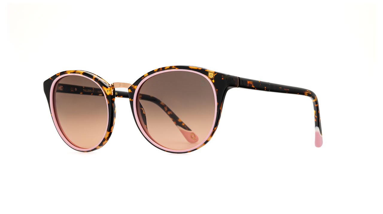 Paire de lunettes de soleil Etnia-barcelona Tallers 21 /s couleur brun - Côté à angle - Doyle