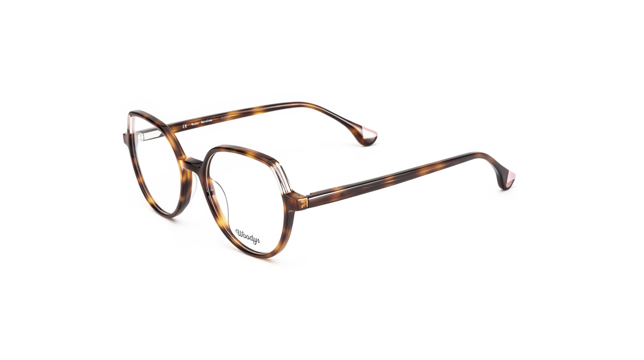 Paire de lunettes de vue Woodys Orange couleur brun - Côté à angle - Doyle