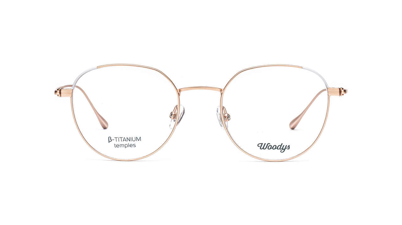 Paire de lunettes de vue Woodys Bilbi couleur or rose - Doyle