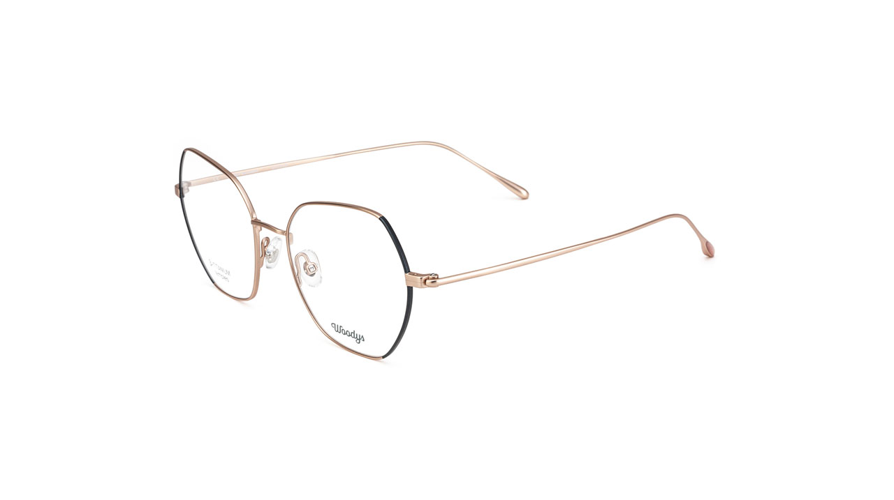 Paire de lunettes de vue Woodys Aye couleur noir - Côté à angle - Doyle