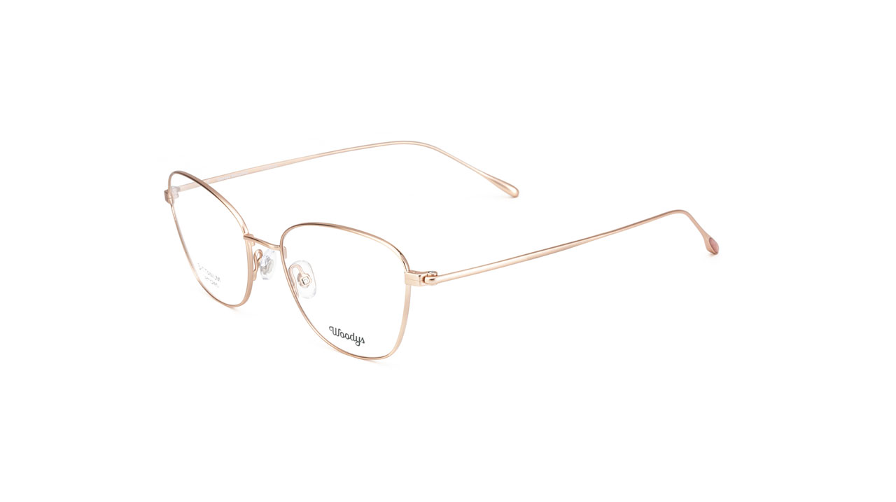 Paire de lunettes de vue Woodys Korat couleur or - Côté à angle - Doyle