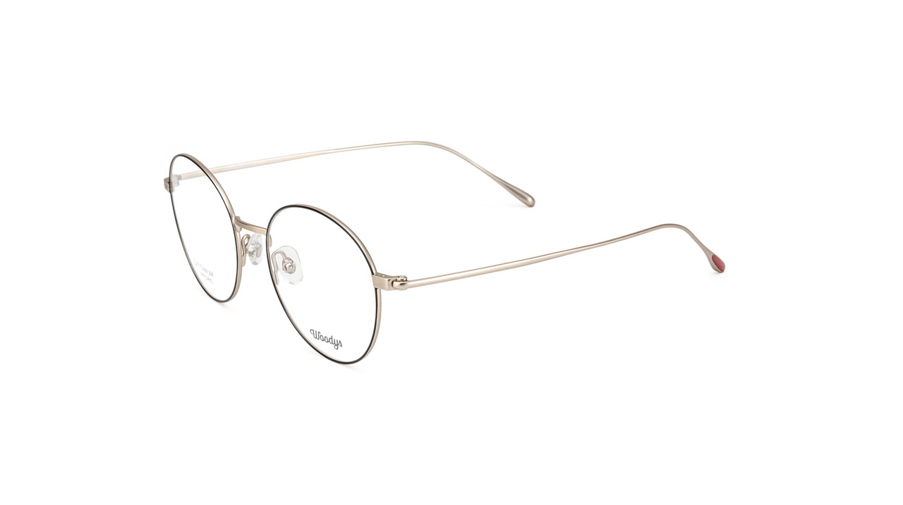 Paire de lunettes de vue Woodys Polar couleur noir - Côté à angle - Doyle