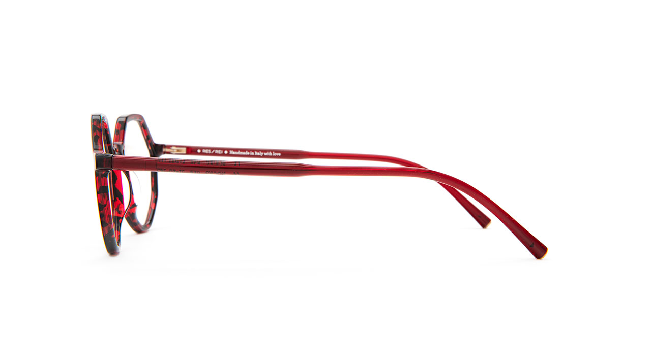 Paire de lunettes de vue Res-rei Rocks couleur rouge - Côté droit - Doyle