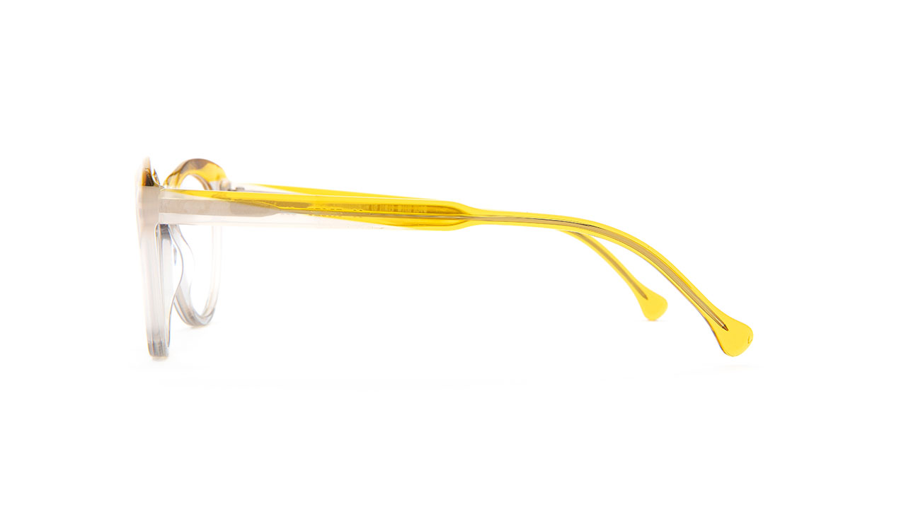 Paire de lunettes de vue Res-rei Facet couleur jaune - Côté droit - Doyle