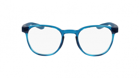 Paire de lunettes de vue Nike 5032 couleur turquoise - Côté à angle - Doyle