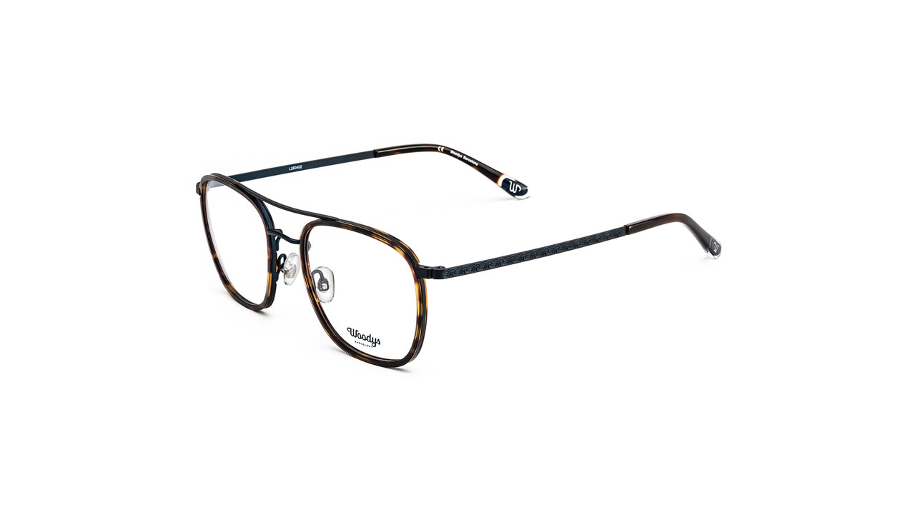Paire de lunettes de vue Woodys Kant couleur noir - Côté à angle - Doyle