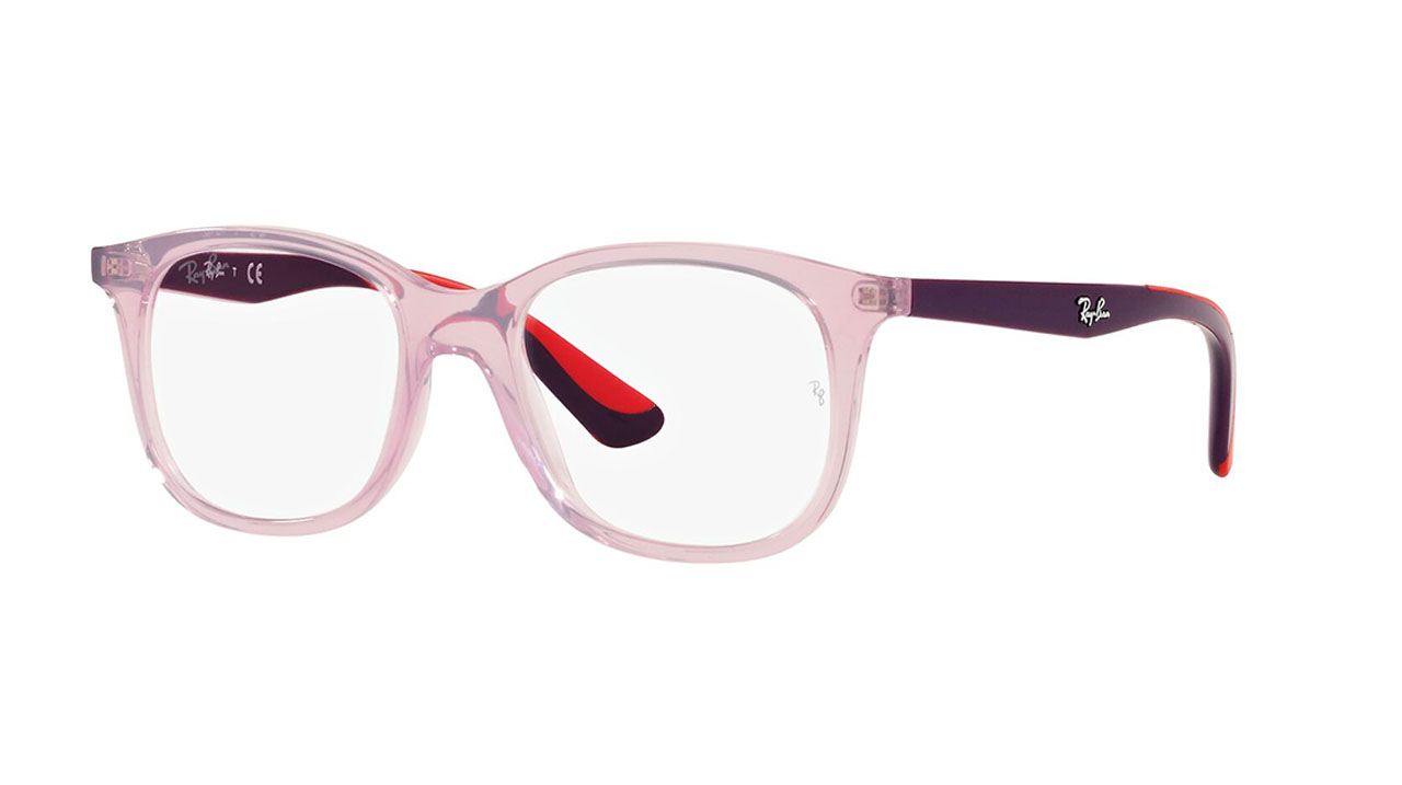 Paire de lunettes de vue Ray-ban Ry1604 couleur rose - Côté à angle - Doyle