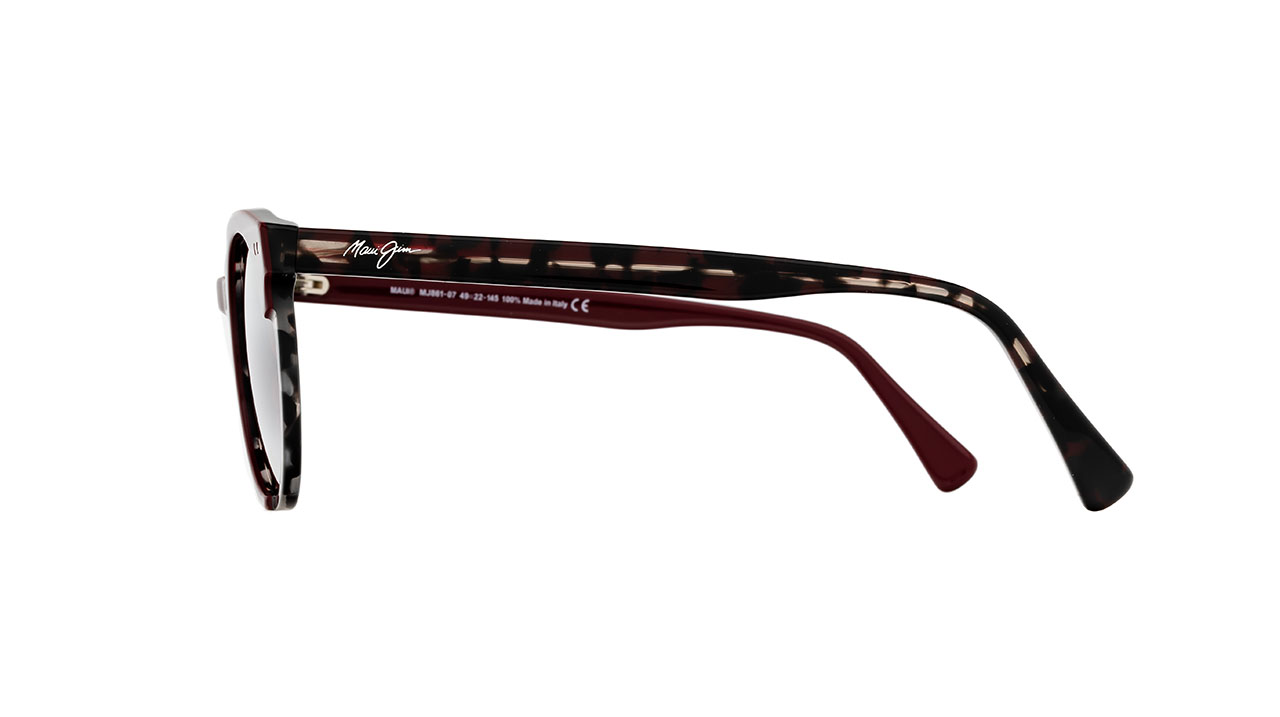 Paire de lunettes de soleil Maui-jim R861 couleur rouge - Côté droit - Doyle