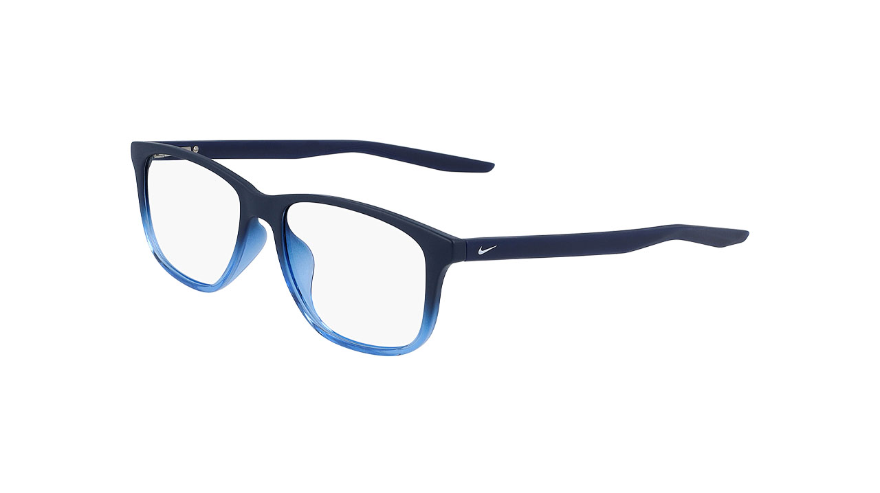 Paire de lunettes de vue Nike 5019 couleur bleu - Côté à angle - Doyle