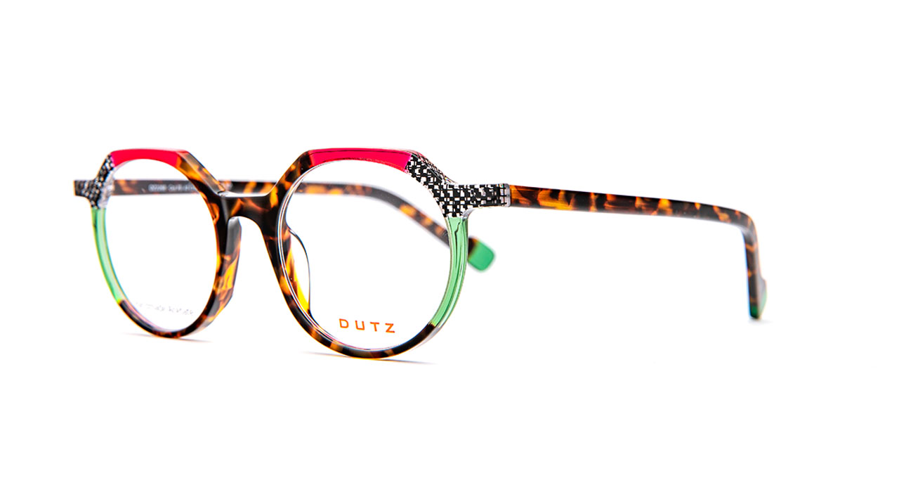 Paire de lunettes de vue Dutz Dz2268 couleur brun - Côté à angle - Doyle
