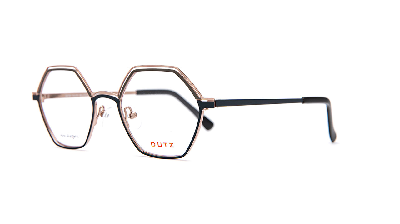 Paire de lunettes de vue Dutz Dz797 couleur gris - Côté à angle - Doyle